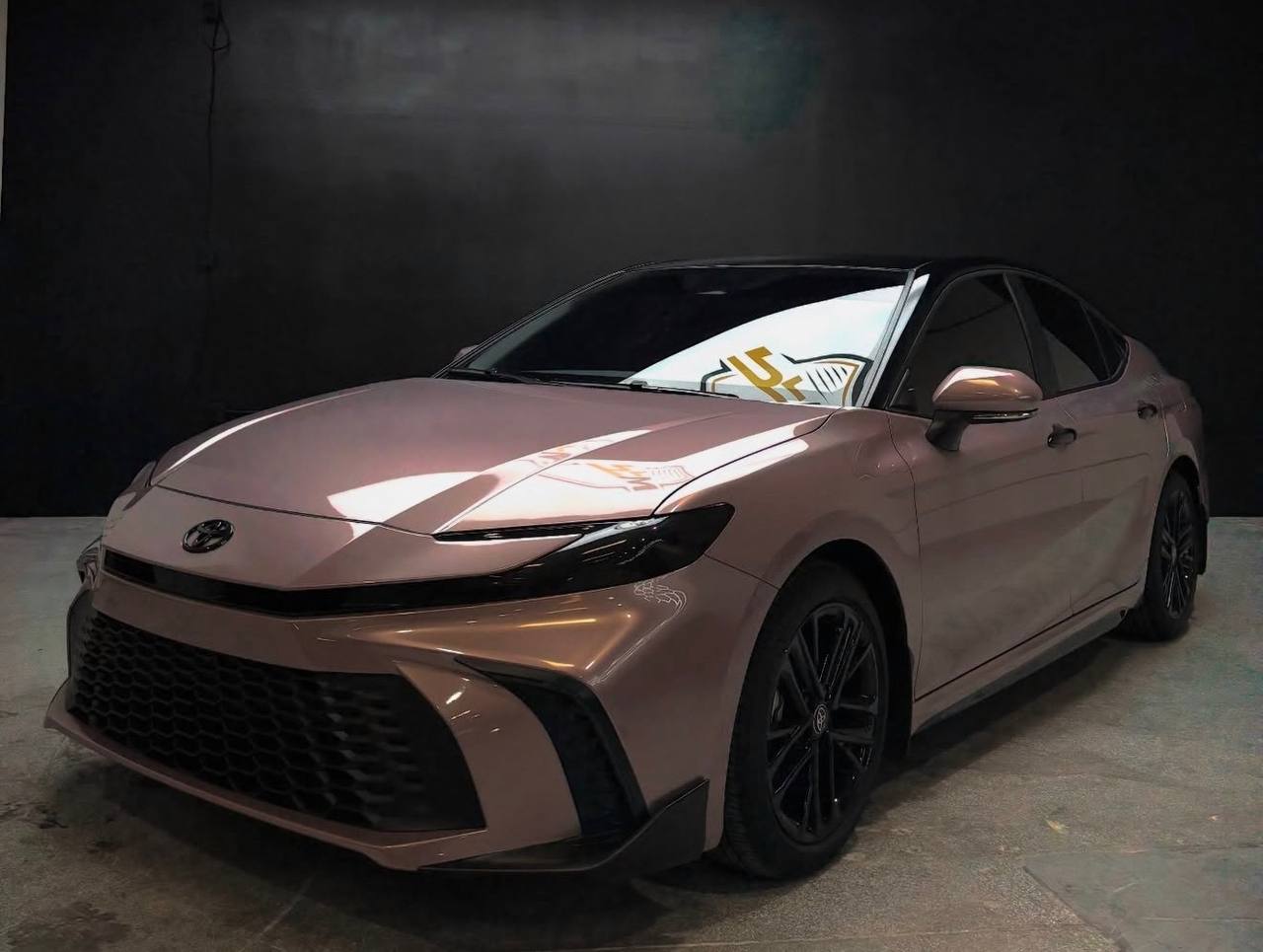 Rose gold Toyota Camry color change vinyl wrap by Purple Flare Wraps Henderson NV