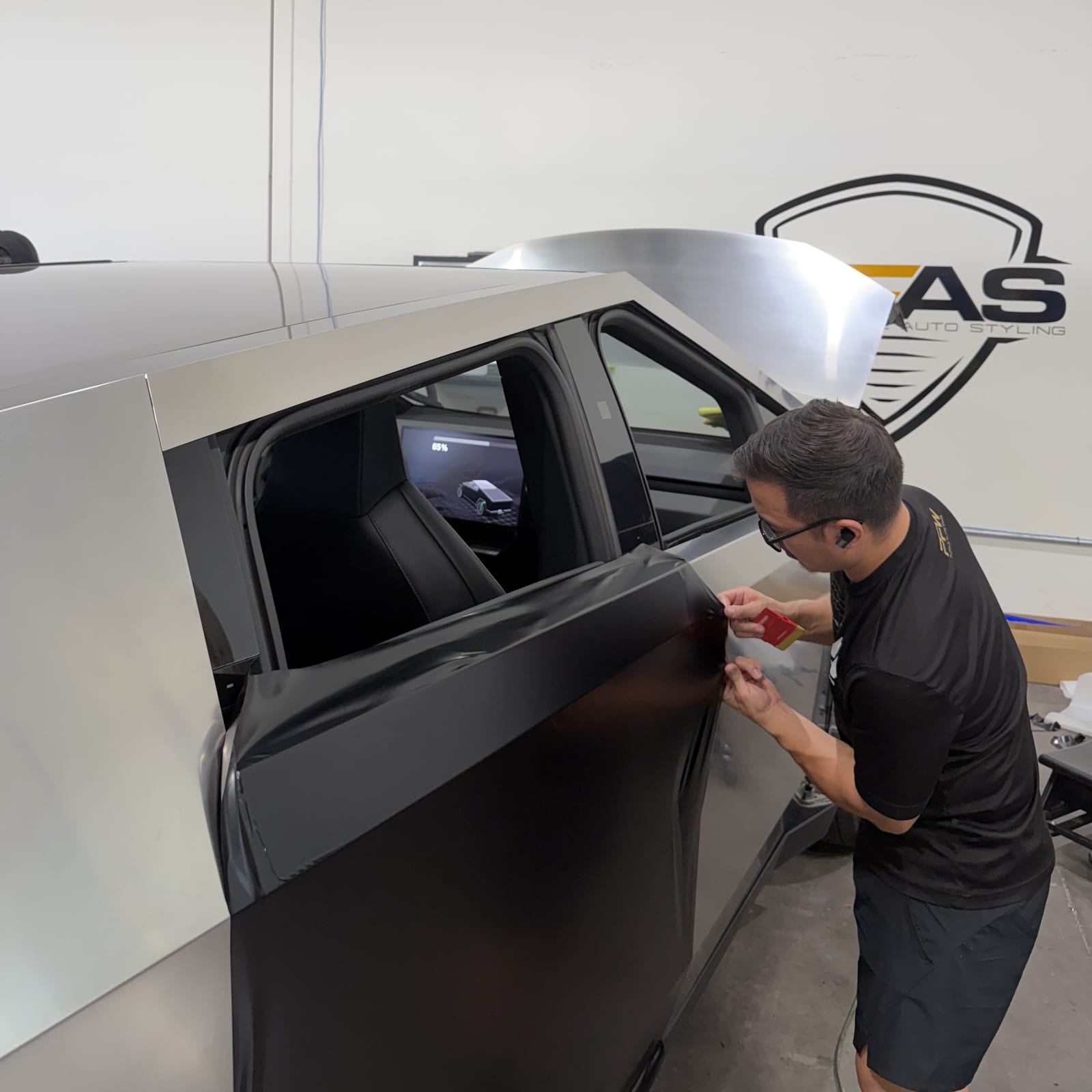 Tesla Cybertruck with paint protection film installed in Henderson