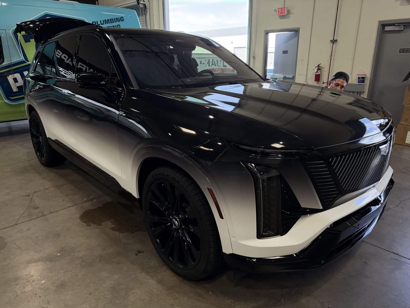 Coated Cadillac Vistiq showing gloss after curing