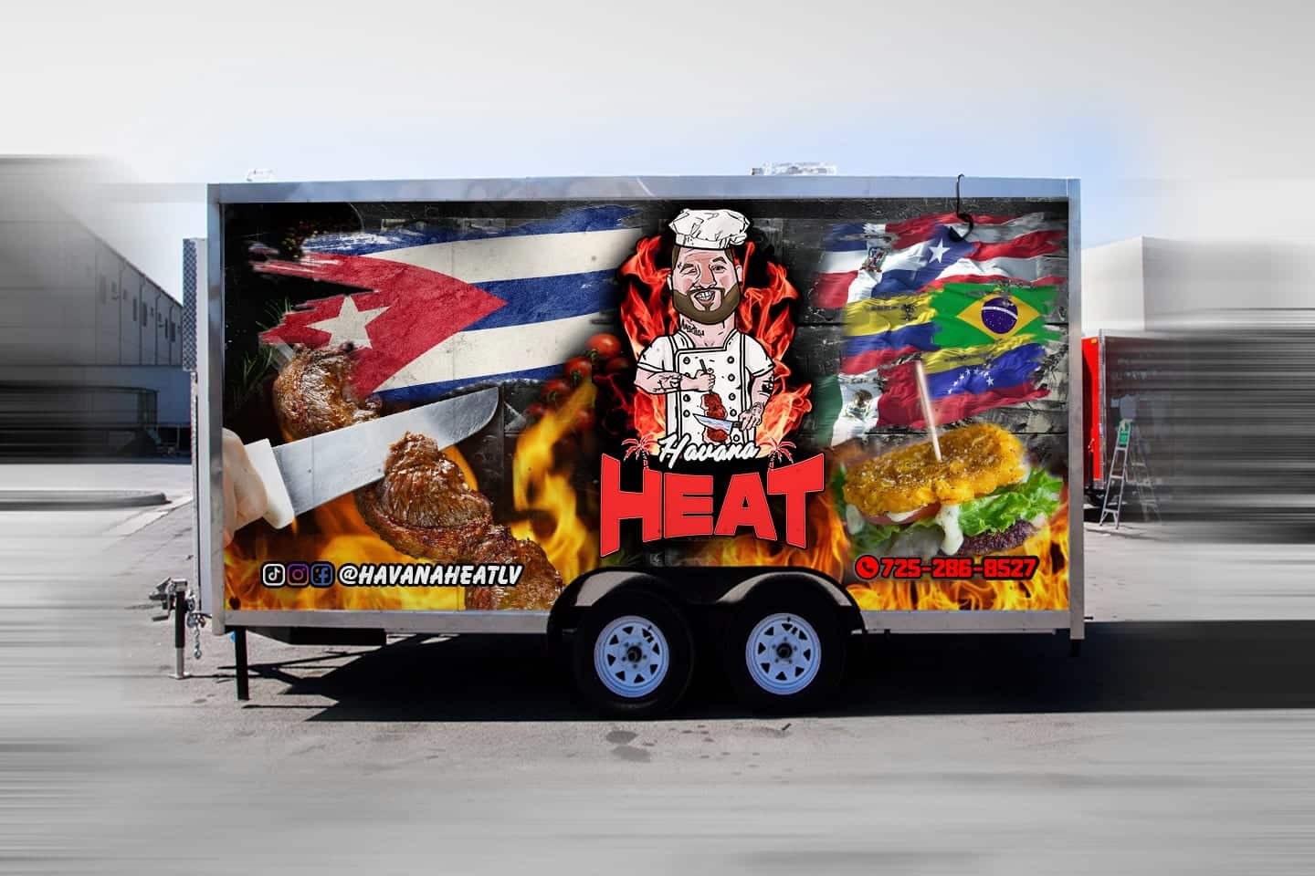 Food truck wrap installed in Las Vegas